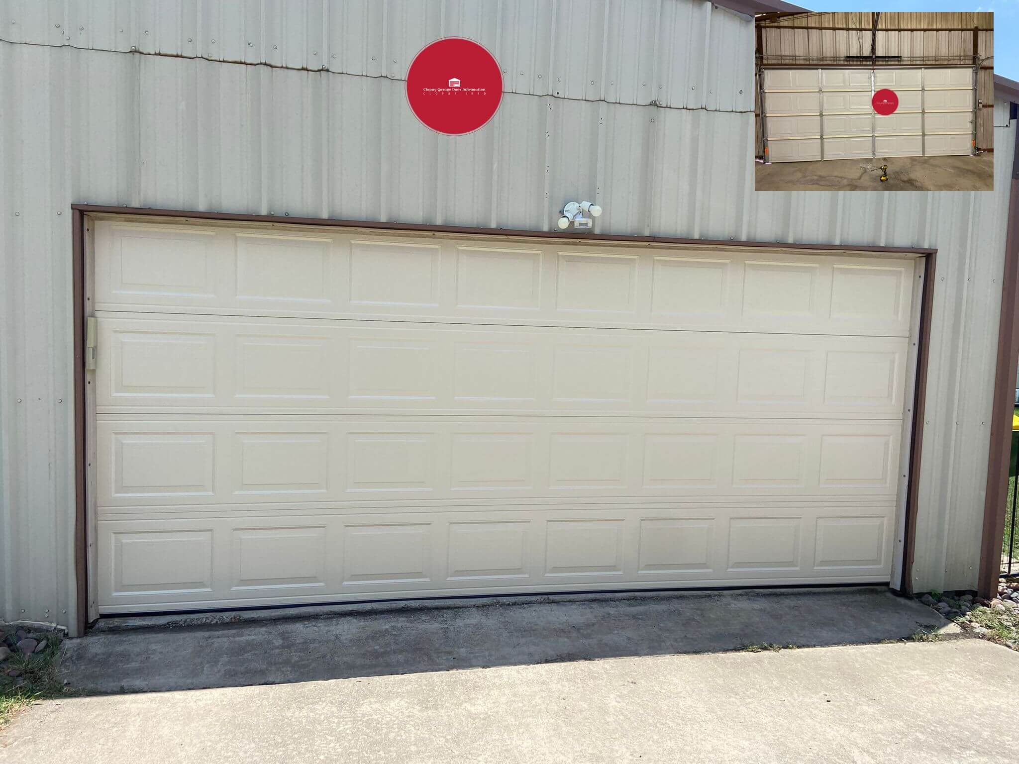 CLOPAY.INFO_16x7_almond_one_layer_garage_door